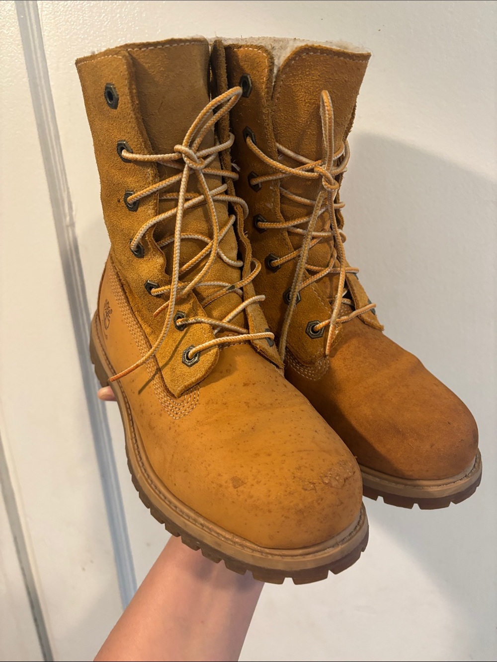Timberland Wheat/Tan Suede Lace-Up Work Boots